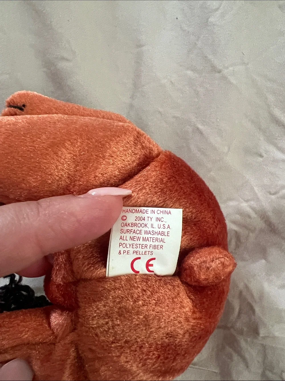 Ty Beanie Babies Little Feather Bear 2004 Plush w/ Tag Protector Thanksgiving
